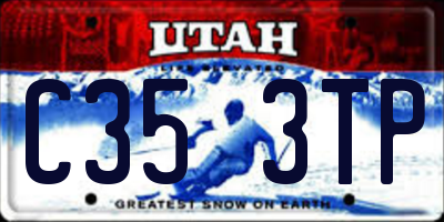 UT license plate C353TP