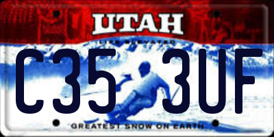 UT license plate C353UF