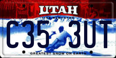 UT license plate C353UT