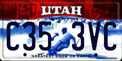 UT license plate C353VC