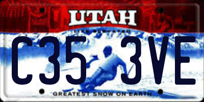 UT license plate C353VE