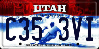 UT license plate C353VI