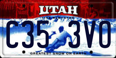 UT license plate C353VO