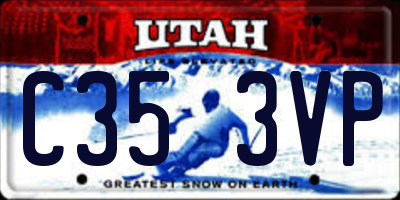 UT license plate C353VP