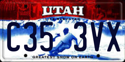 UT license plate C353VX