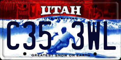 UT license plate C353WL