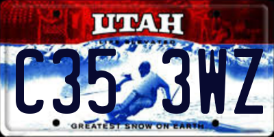 UT license plate C353WZ