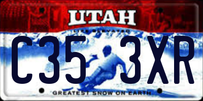 UT license plate C353XR