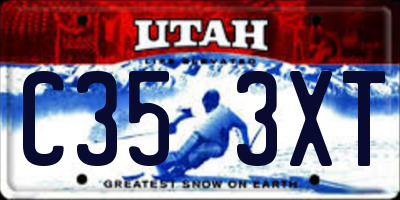 UT license plate C353XT