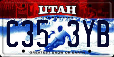 UT license plate C353YB