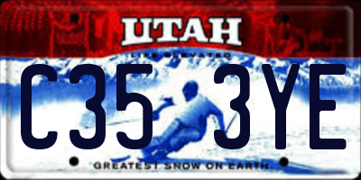 UT license plate C353YE