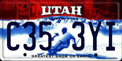 UT license plate C353YI