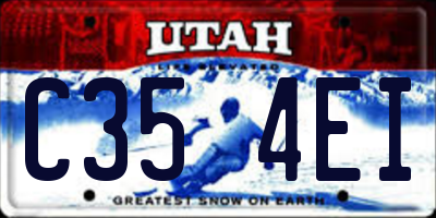 UT license plate C354EI