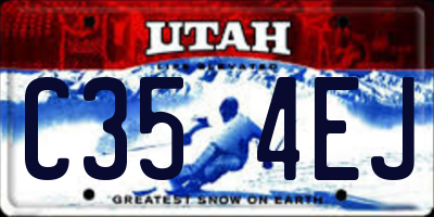 UT license plate C354EJ