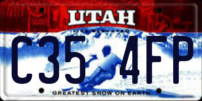UT license plate C354FP
