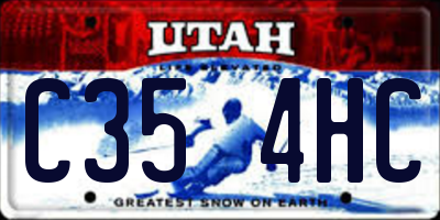 UT license plate C354HC