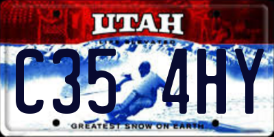 UT license plate C354HY