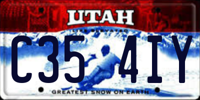 UT license plate C354IY