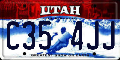 UT license plate C354JJ