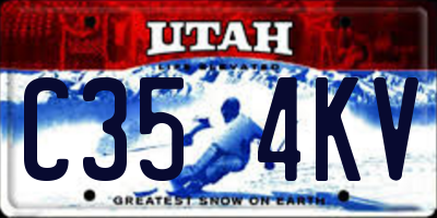 UT license plate C354KV