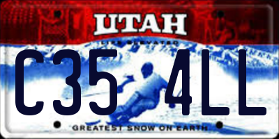 UT license plate C354LL