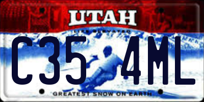 UT license plate C354ML