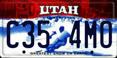 UT license plate C354MO