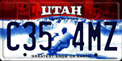 UT license plate C354MZ
