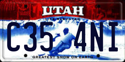 UT license plate C354NI