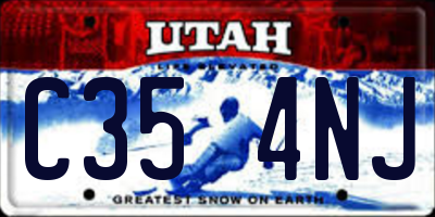 UT license plate C354NJ