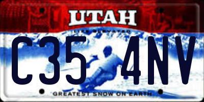 UT license plate C354NV