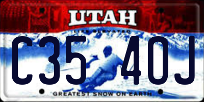 UT license plate C354OJ