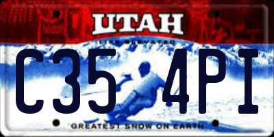 UT license plate C354PI