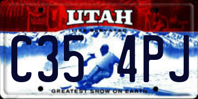 UT license plate C354PJ