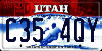 UT license plate C354QY