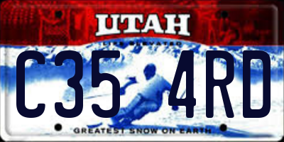 UT license plate C354RD