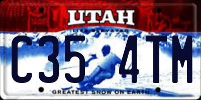 UT license plate C354TM