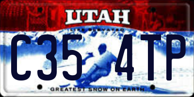 UT license plate C354TP