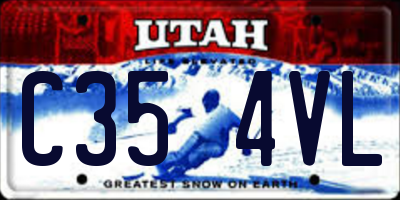 UT license plate C354VL