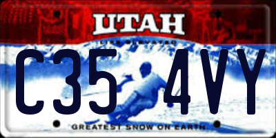 UT license plate C354VY