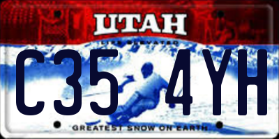 UT license plate C354YH
