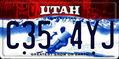 UT license plate C354YJ