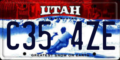 UT license plate C354ZE