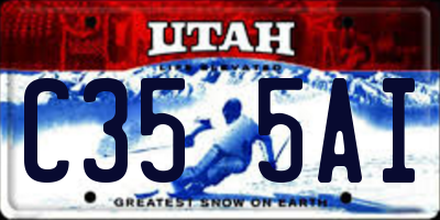 UT license plate C355AI