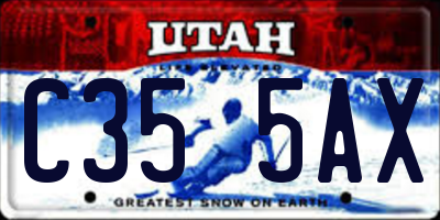 UT license plate C355AX