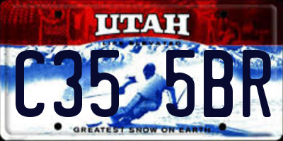 UT license plate C355BR