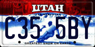 UT license plate C355BY
