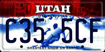 UT license plate C355CF