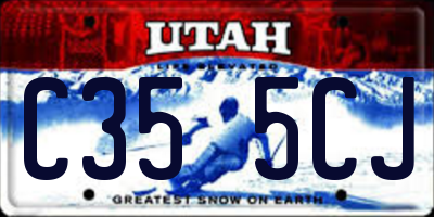 UT license plate C355CJ