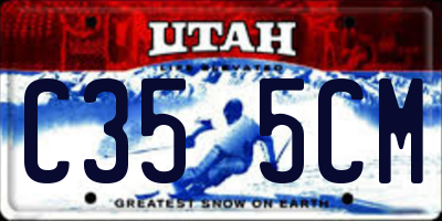 UT license plate C355CM